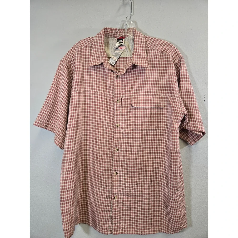 The North Face Plaid Hiking Outdoorsy Gorpcore Button Up Shirt Large